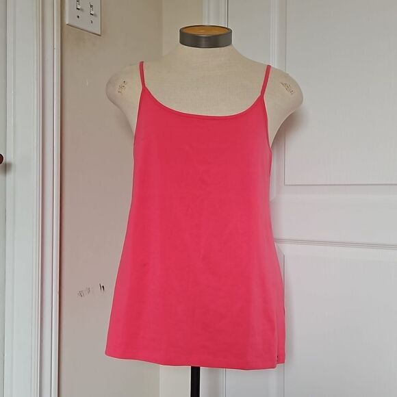 Olsen Europe Ladies Organic Cotton Spaghetti Tank Top Large/ 14 Hot Pink - Picture 7 of 16